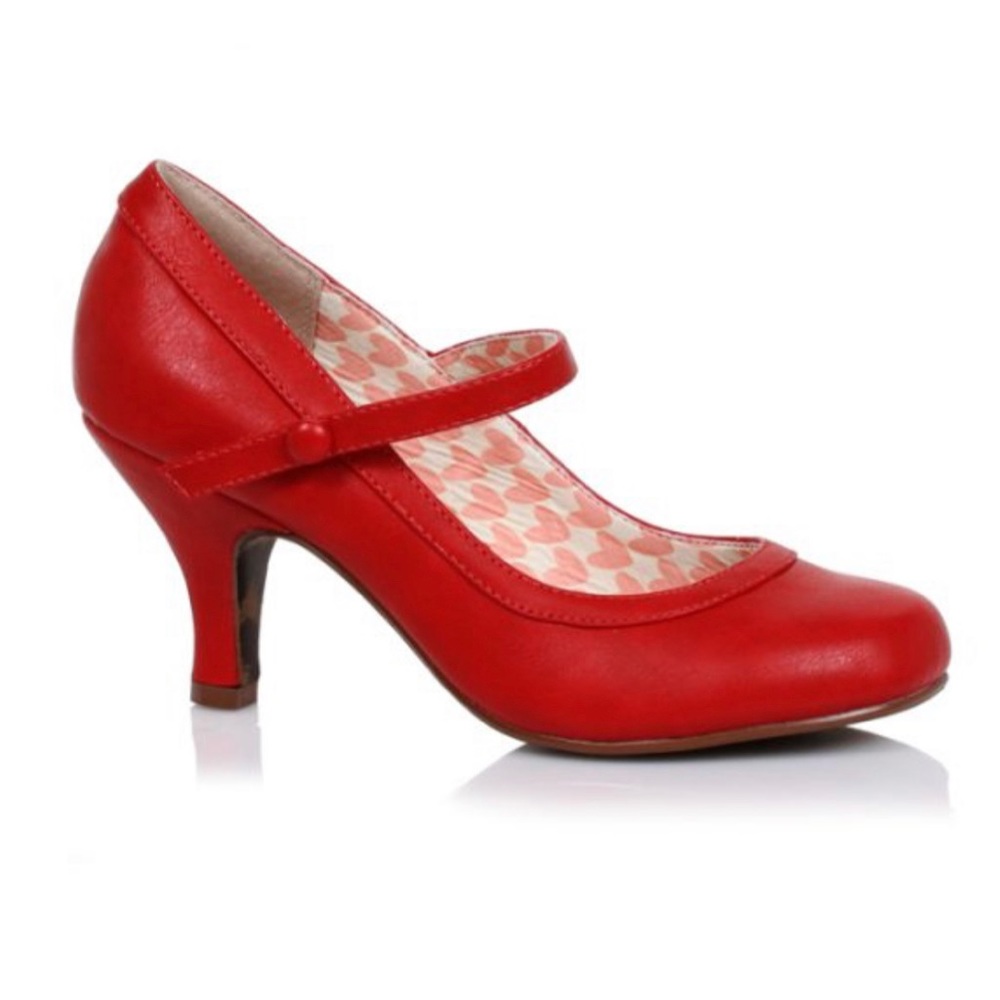 Bettie Heels (Red) by Bettie Page size 8